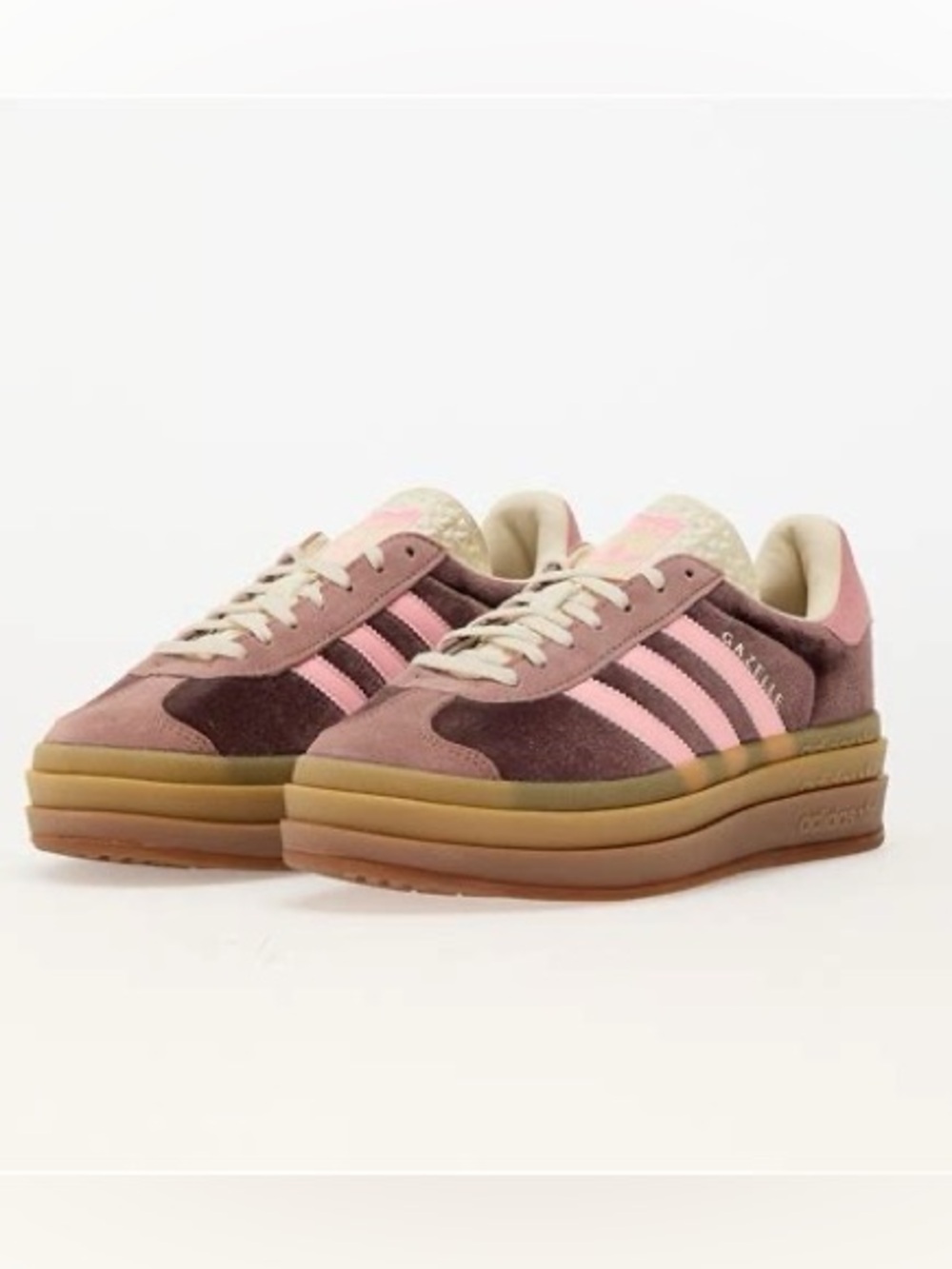 Adidas Gazelle Bold Women’s Size 8.5 | Shadow Brown, Warm Clay, Glow Pink | EUC